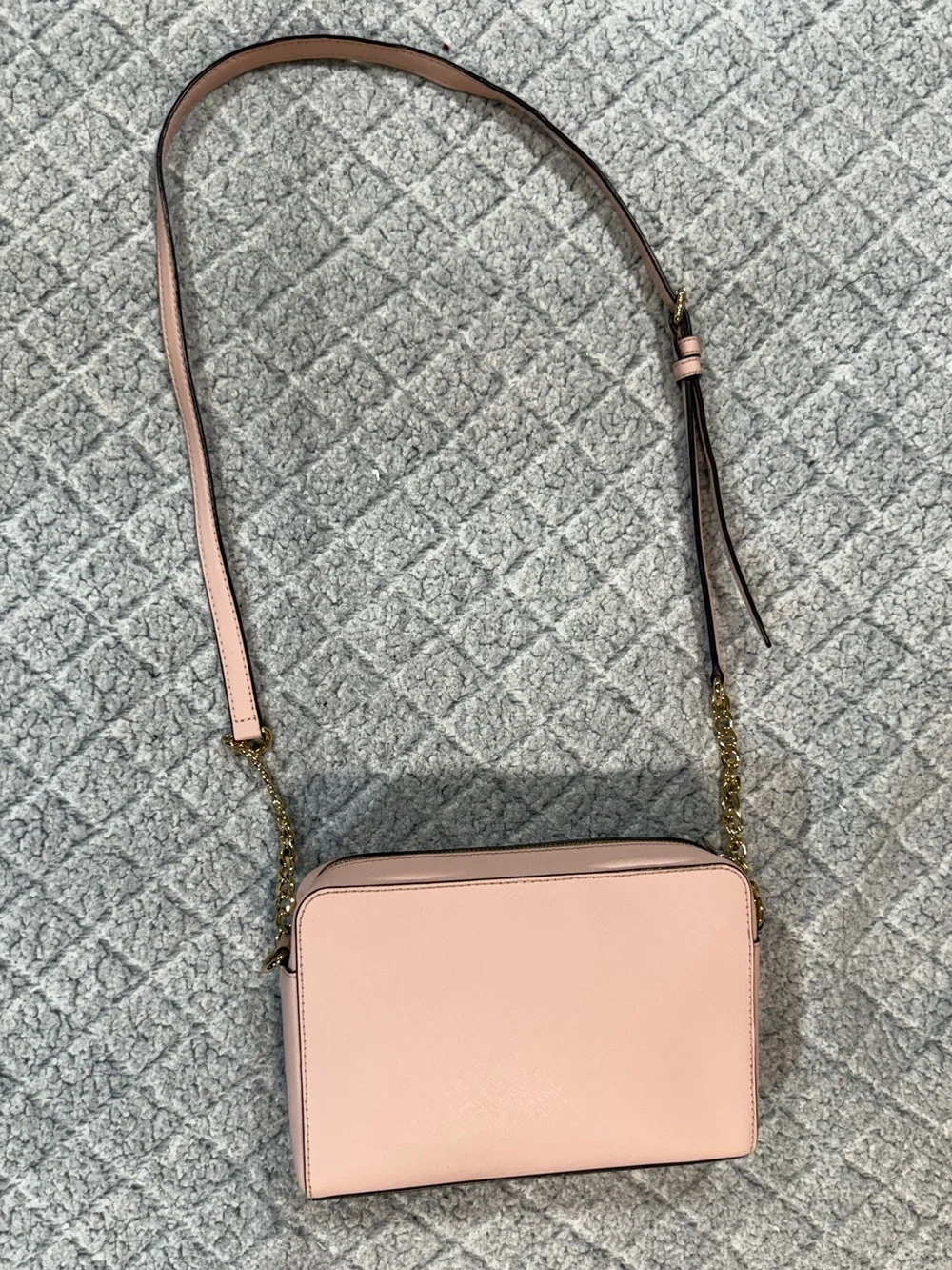 Michael Kors Blush Pink Leather Chain-Strap Crossbody